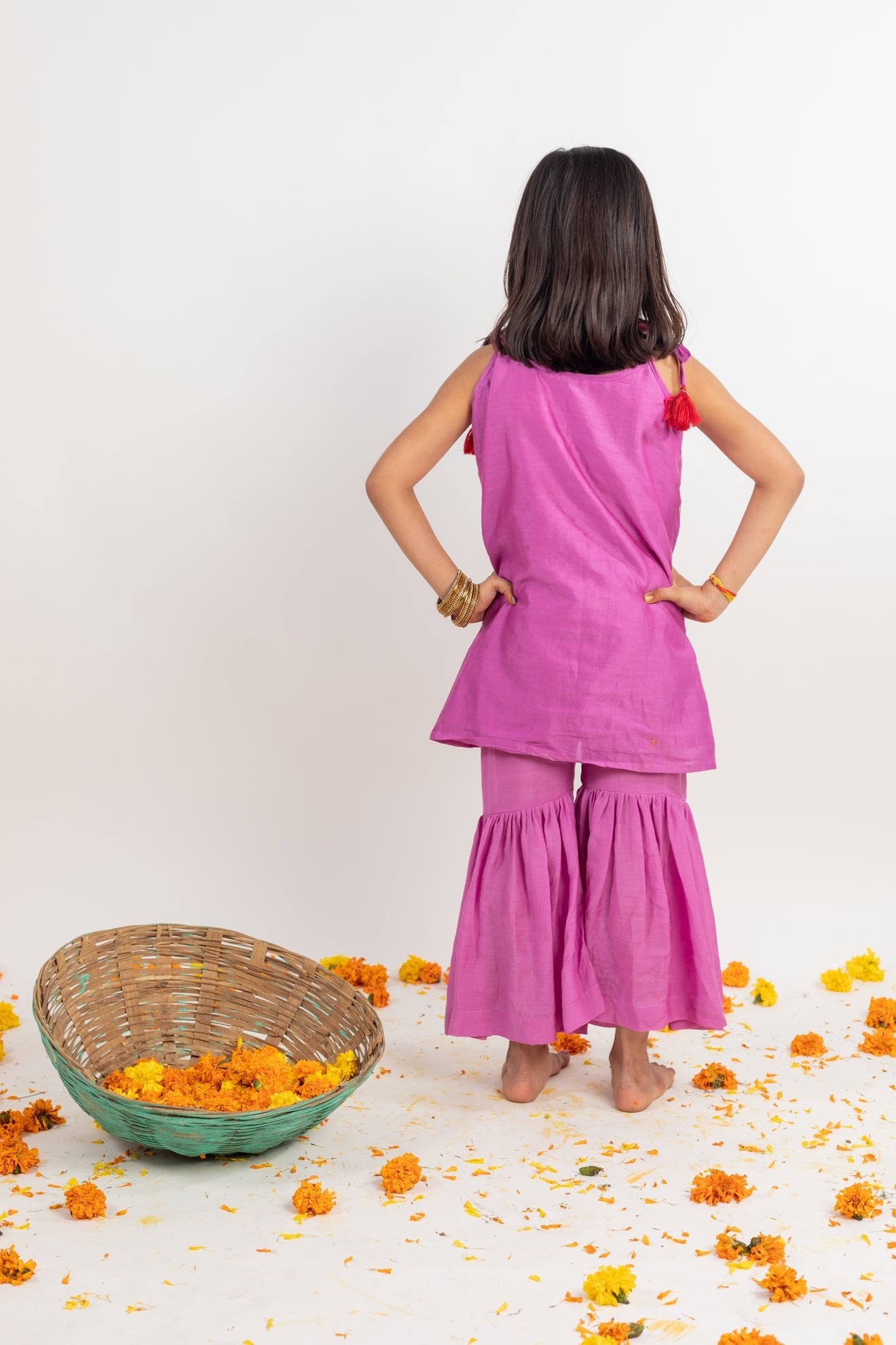 Knot Kurta Set With Sharara - CiceroniMr. Brat