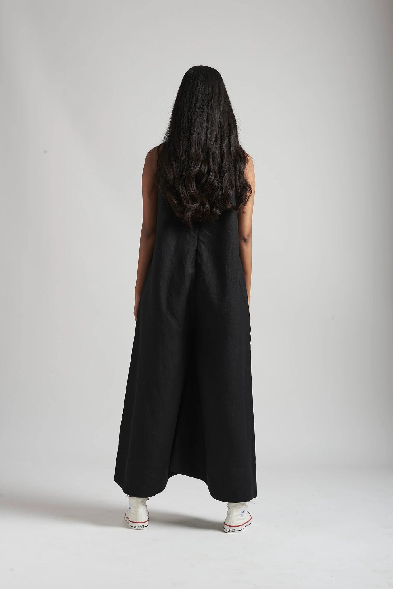 Kohl Linen Flared Jumpsuit - CiceroniJumpsuitSaphed