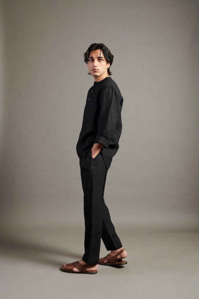 Kohl Linen Men's Pyjama Set - CiceroniCo-ord SetSaphed