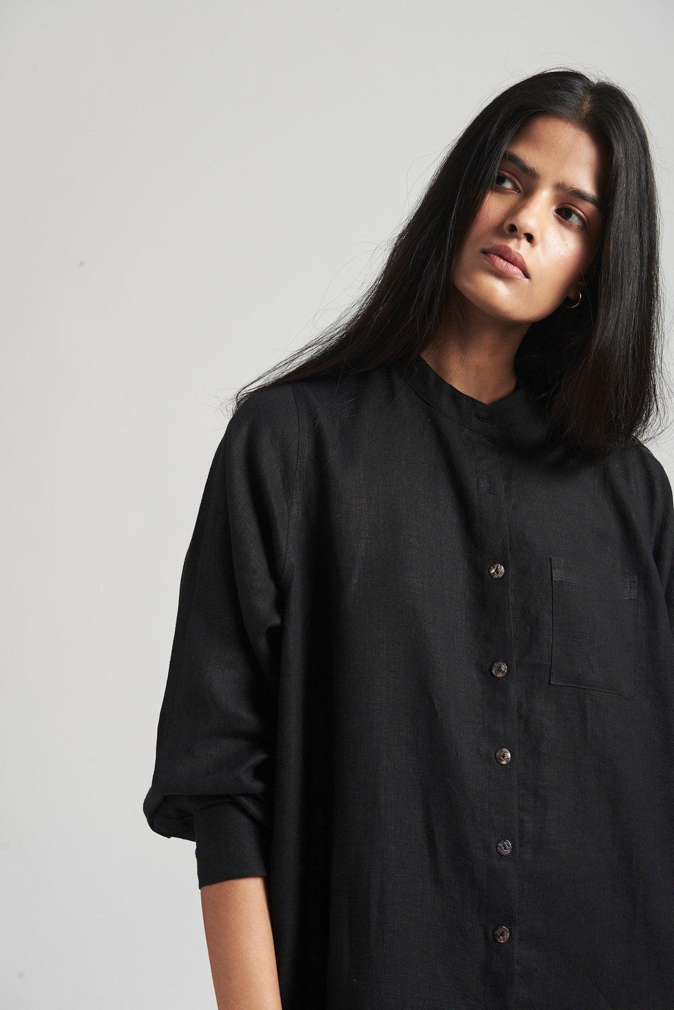 Kohl Linen Shirt Dress - CiceroniDressesSaphed