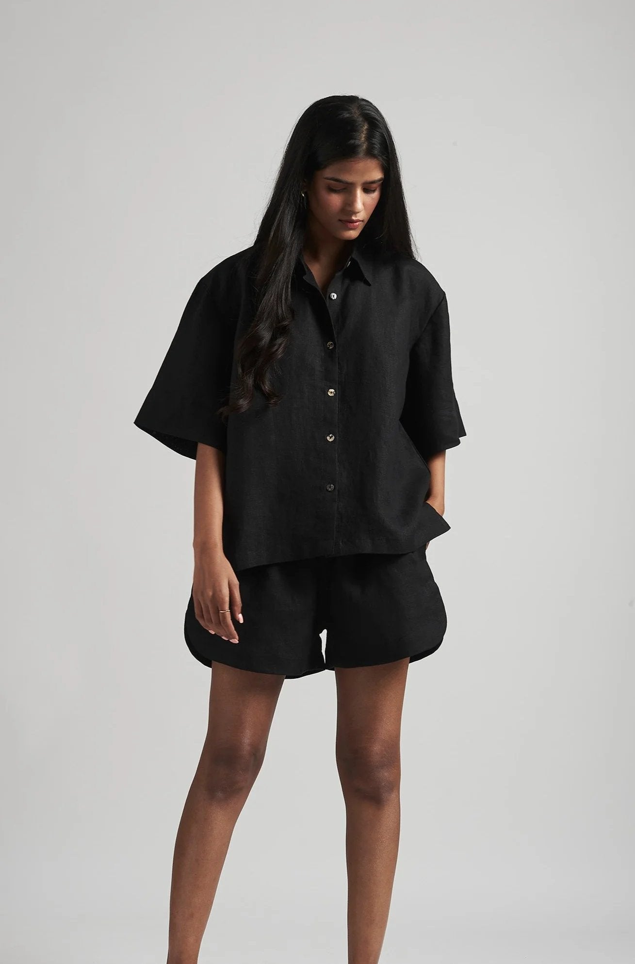 Kohl Linen Women's Shorts Set - CiceroniCo-ord SetSaphed