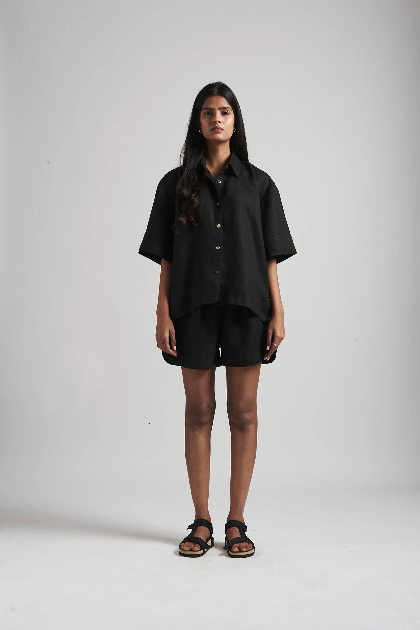 Kohl Linen Women's Shorts Set - CiceroniCo-ord SetSaphed