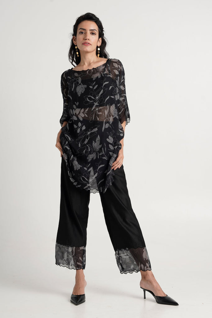 Kori - Breeze Slip-on Top with Bustier and Ankle Length Pants - CiceroniCo-ord SetMadder Much