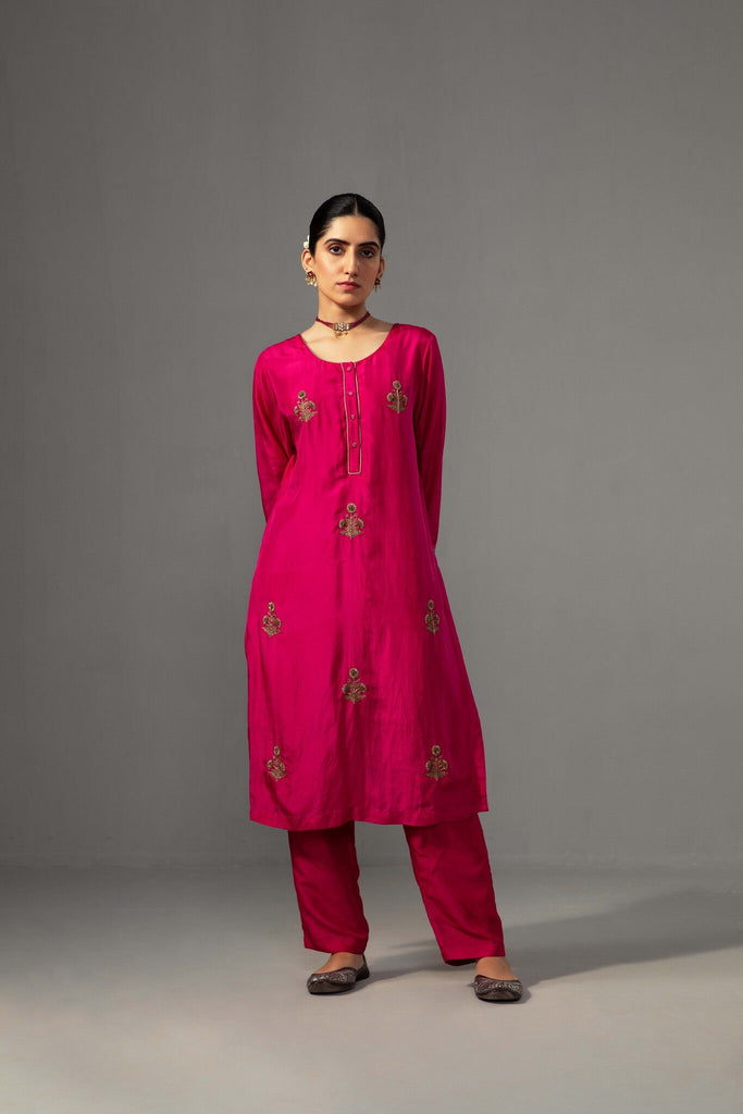 Kushi Kurta Dupatta Set - Fuchsia Pink - CiceroniKurta Set, Festive wearLabel Shreya Sharma
