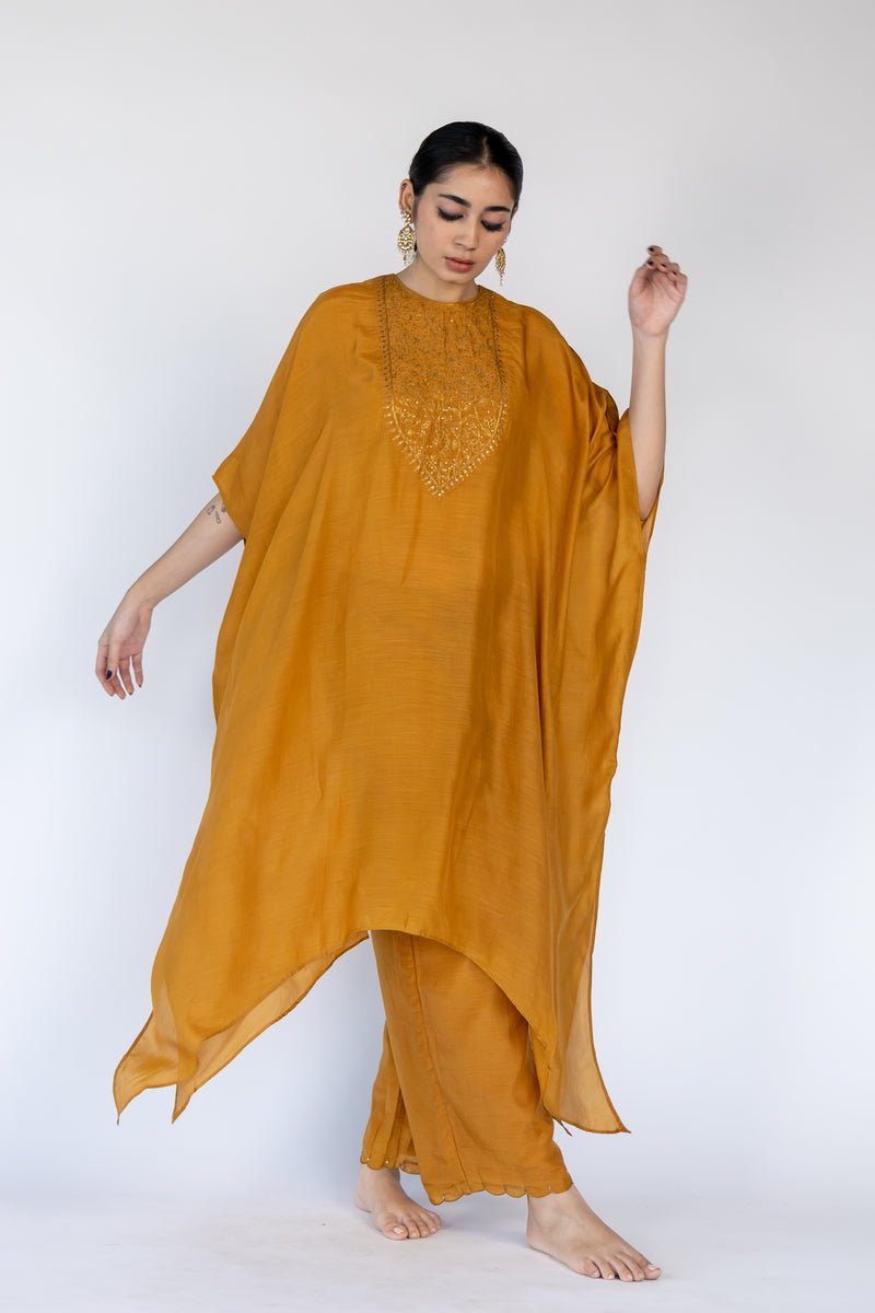 Lailaa Caftan Set Mustard