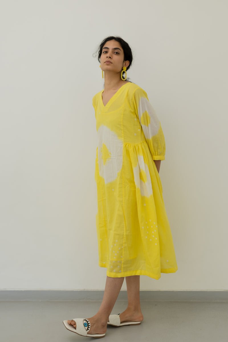 Lemon Bandhani Dress - CiceroniDressesSilai Studio