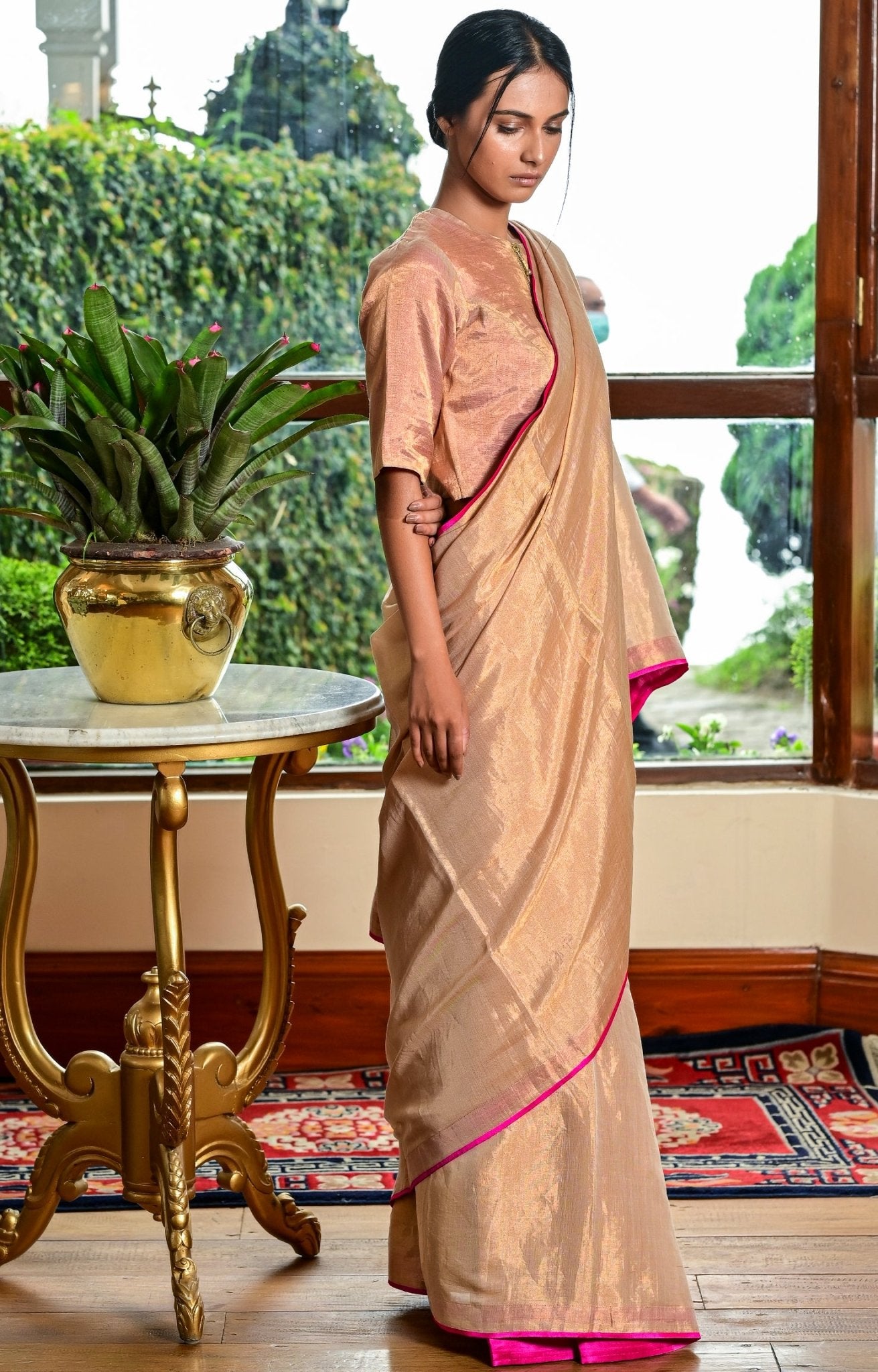 Buy Red Latest Designer Wedding Wear Double Layered Tissue Saree Online -  SREV2465 | Appelle Fashion