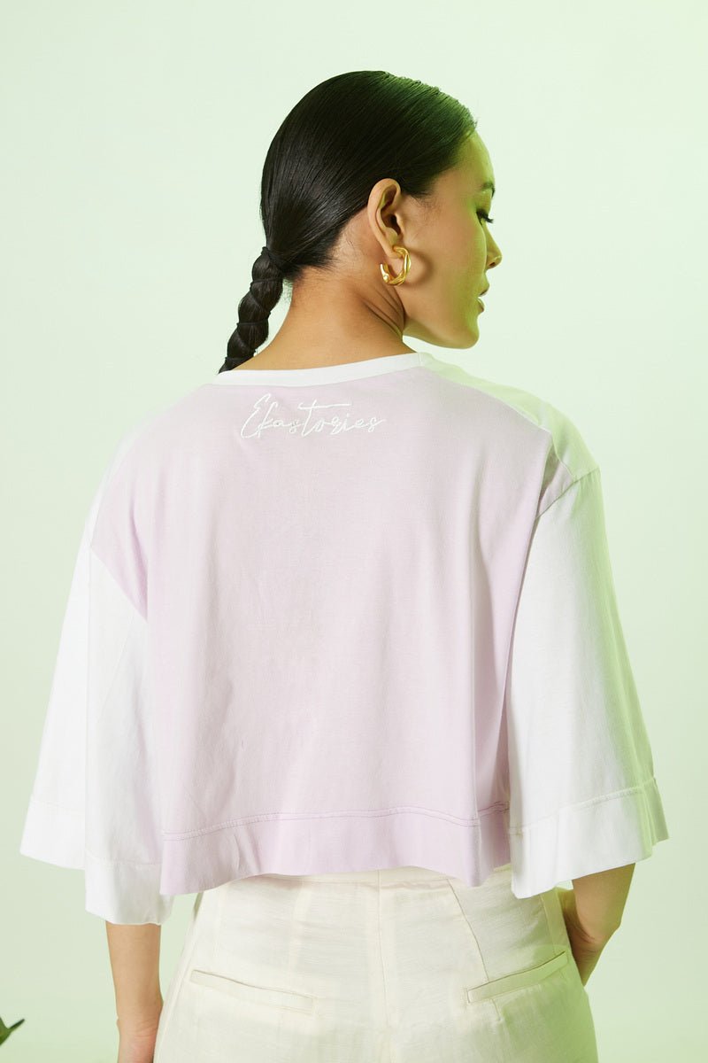 Lilac Contrast T-Shirt - CiceroniTopsEkastories