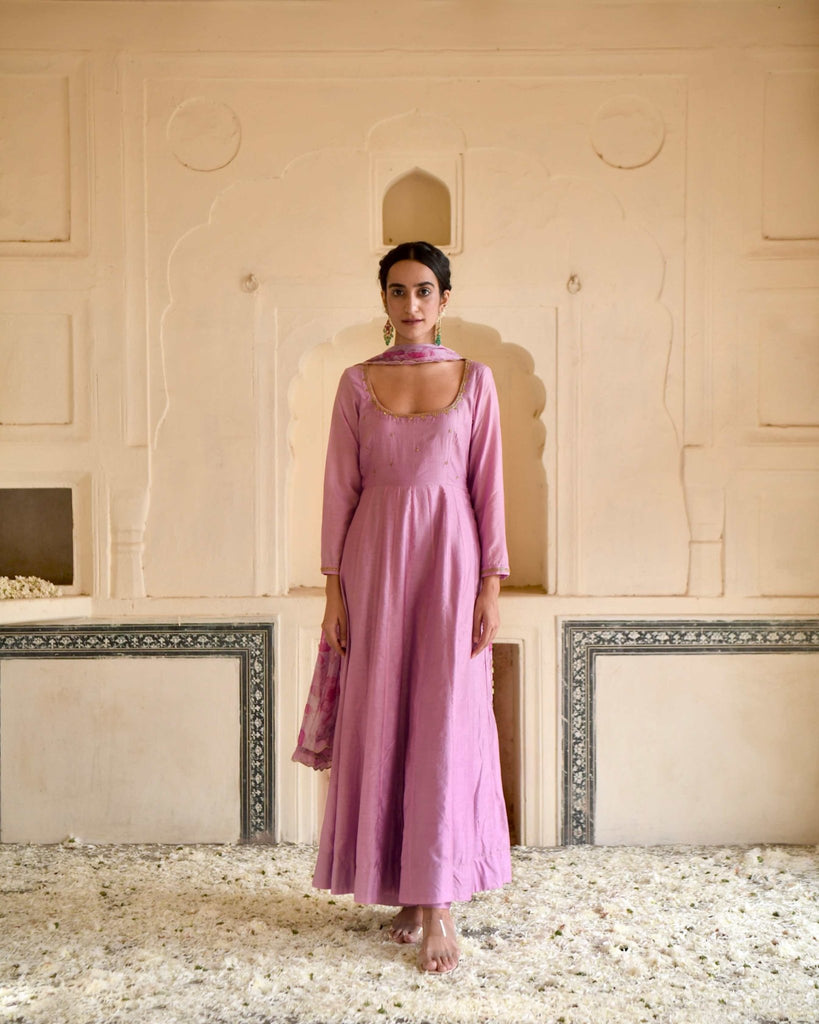 Lilac Mauve Kurta Set - CiceroniTaro