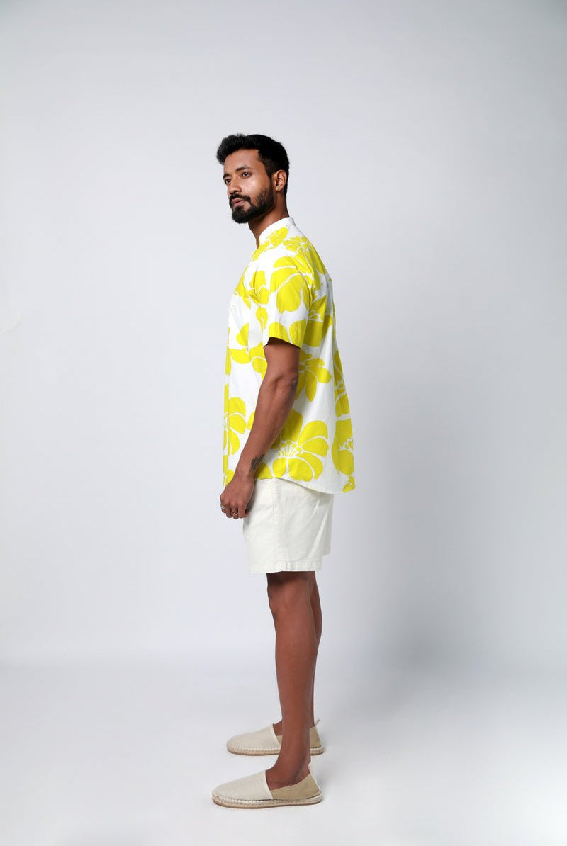 Lime Sonder Stand Collar Shirt - CiceroniShirtsEkastories