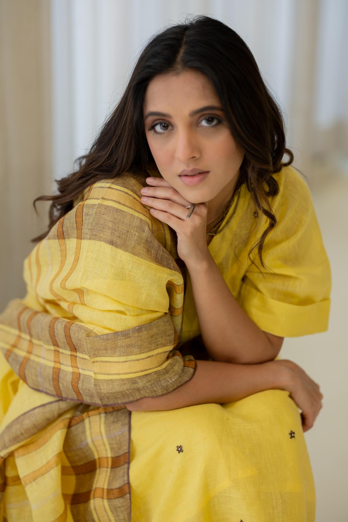 Marigold Linen Kurta Set - CiceroniKurta SetSilai Studio