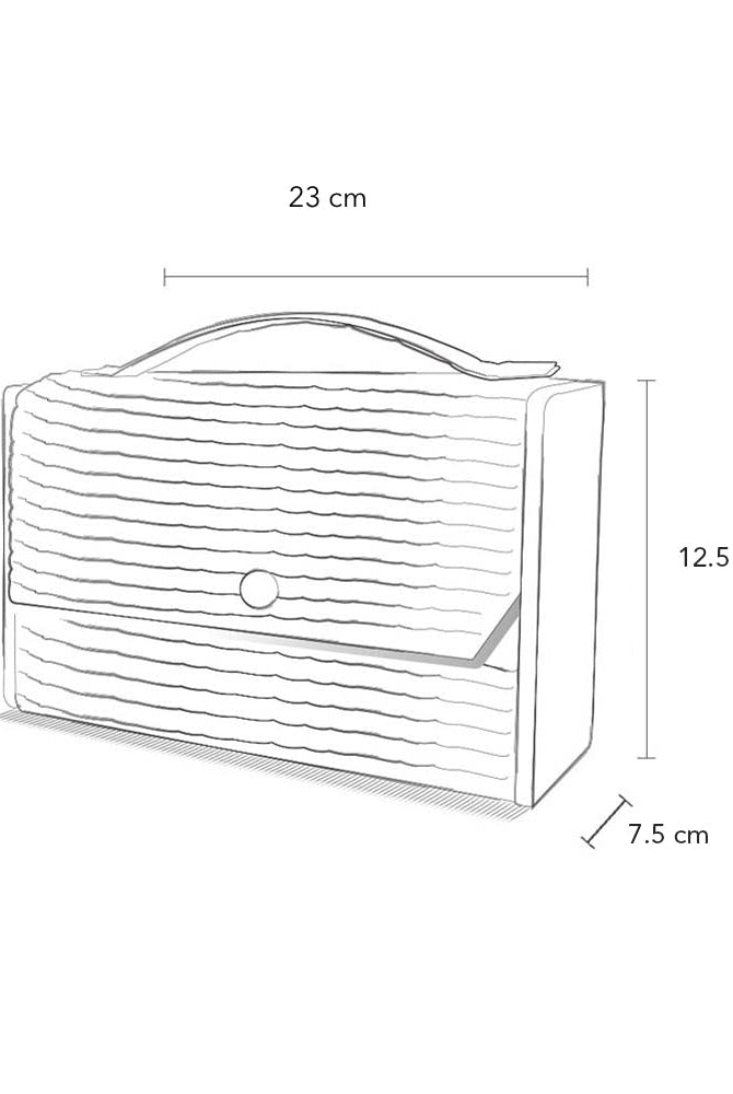 Mauve & Slate Box Clutch - Changeable Sleeve - CiceroniClutchLukka Chuppi