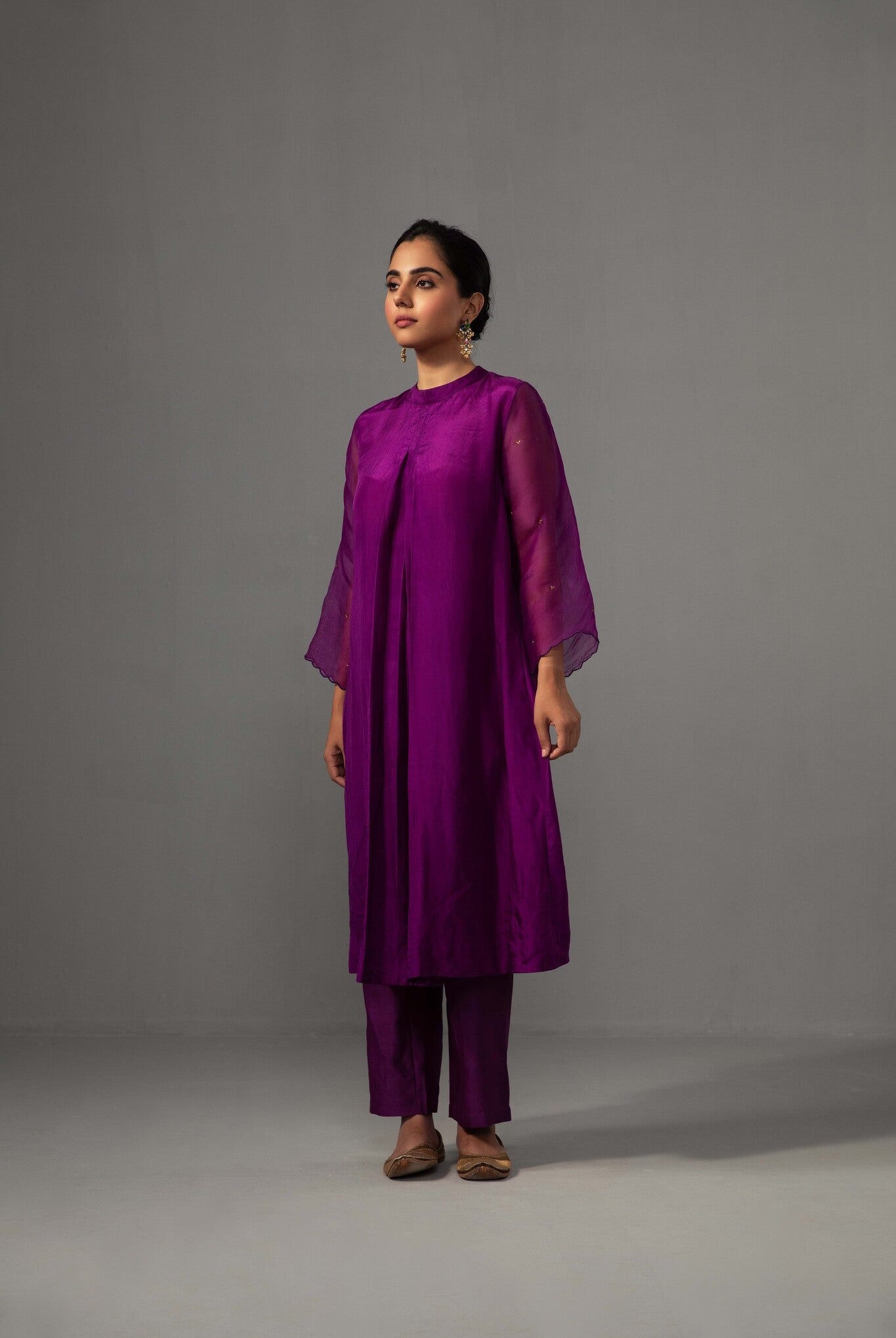 Maya Set - Aubergine - CiceroniKurta Set, Festive wearLabel Shreya Sharma