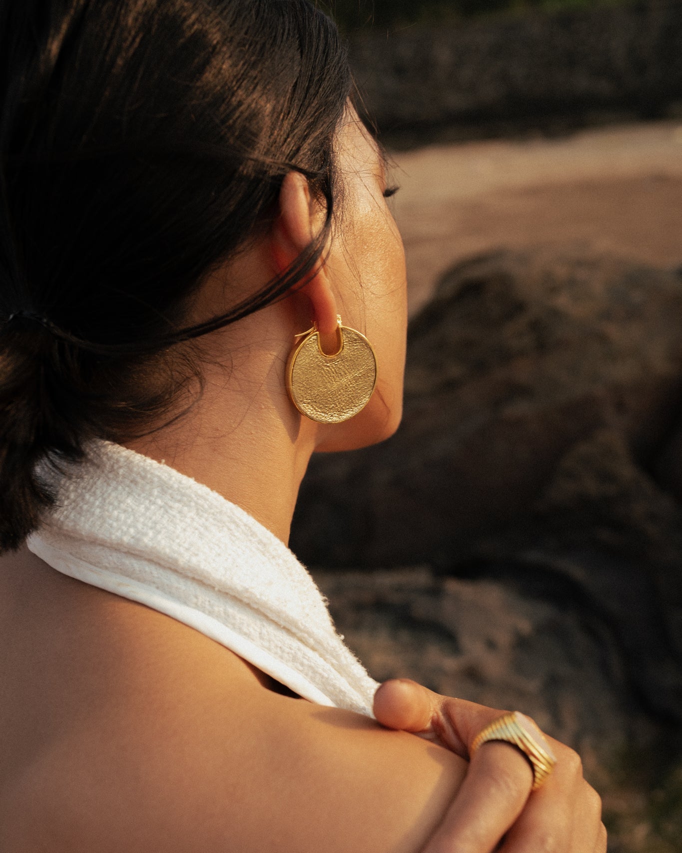 Medallion Hoops - CiceroniEarringsNoupelle