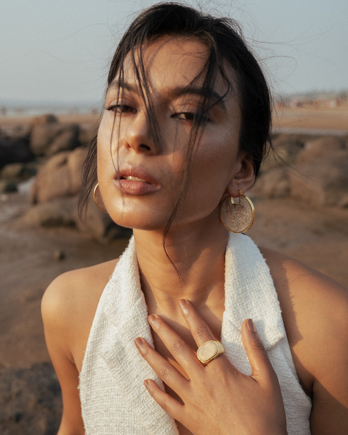 Medallion Hoops - CiceroniEarringsNoupelle