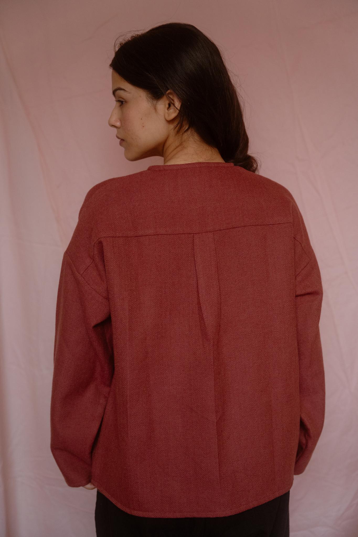 Merino Coat - Red - CiceroniJacketswith N.