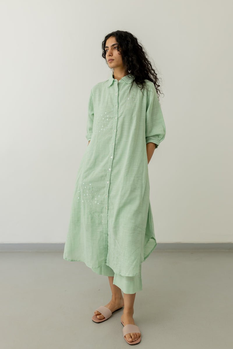 Mint Cotton Tunic and Pants Set - CiceroniCo-ord SetSilai Studio