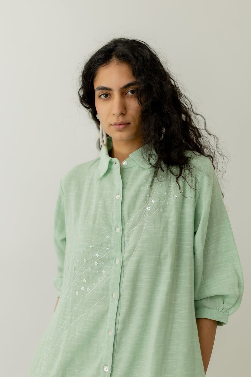 Mint Cotton Tunic and Pants Set - CiceroniCo-ord SetSilai Studio