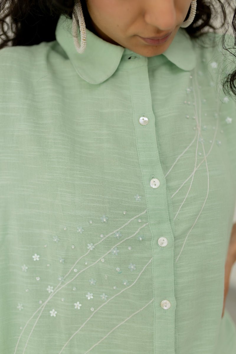 Mint Cotton Tunic and Pants Set - CiceroniCo-ord SetSilai Studio