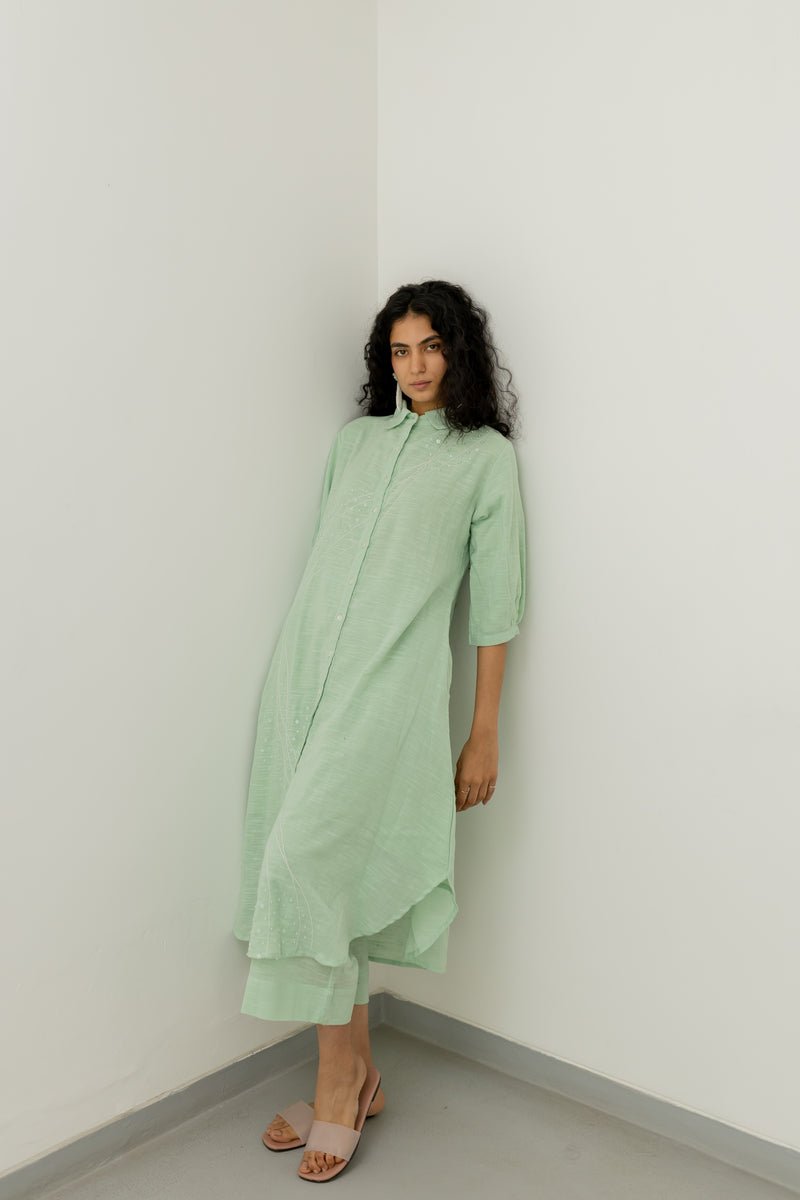 Mint Cotton Tunic and Pants Set - CiceroniCo-ord SetSilai Studio