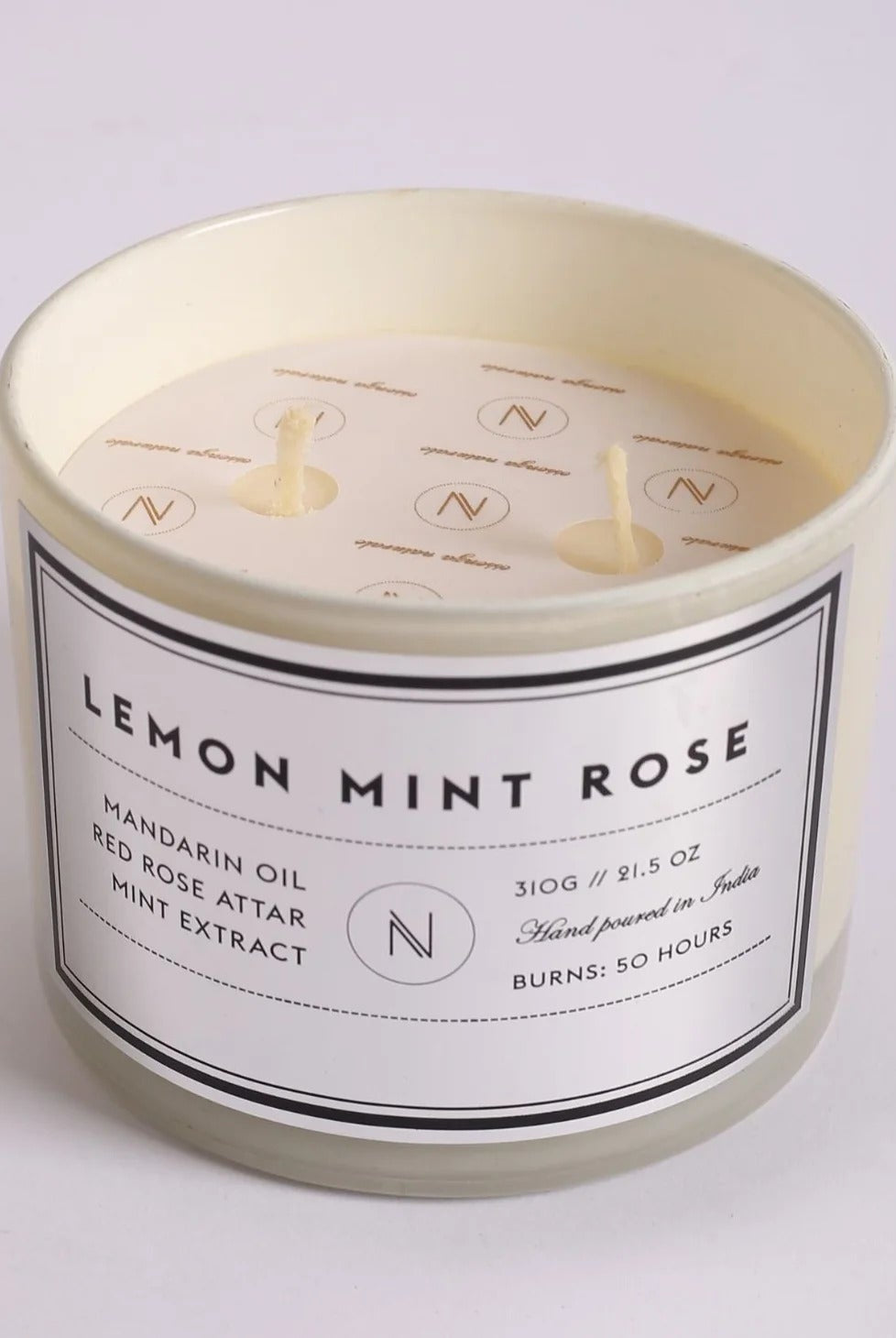 Mint infused in Rose & Lemon Candle - CiceroniCandleNASO