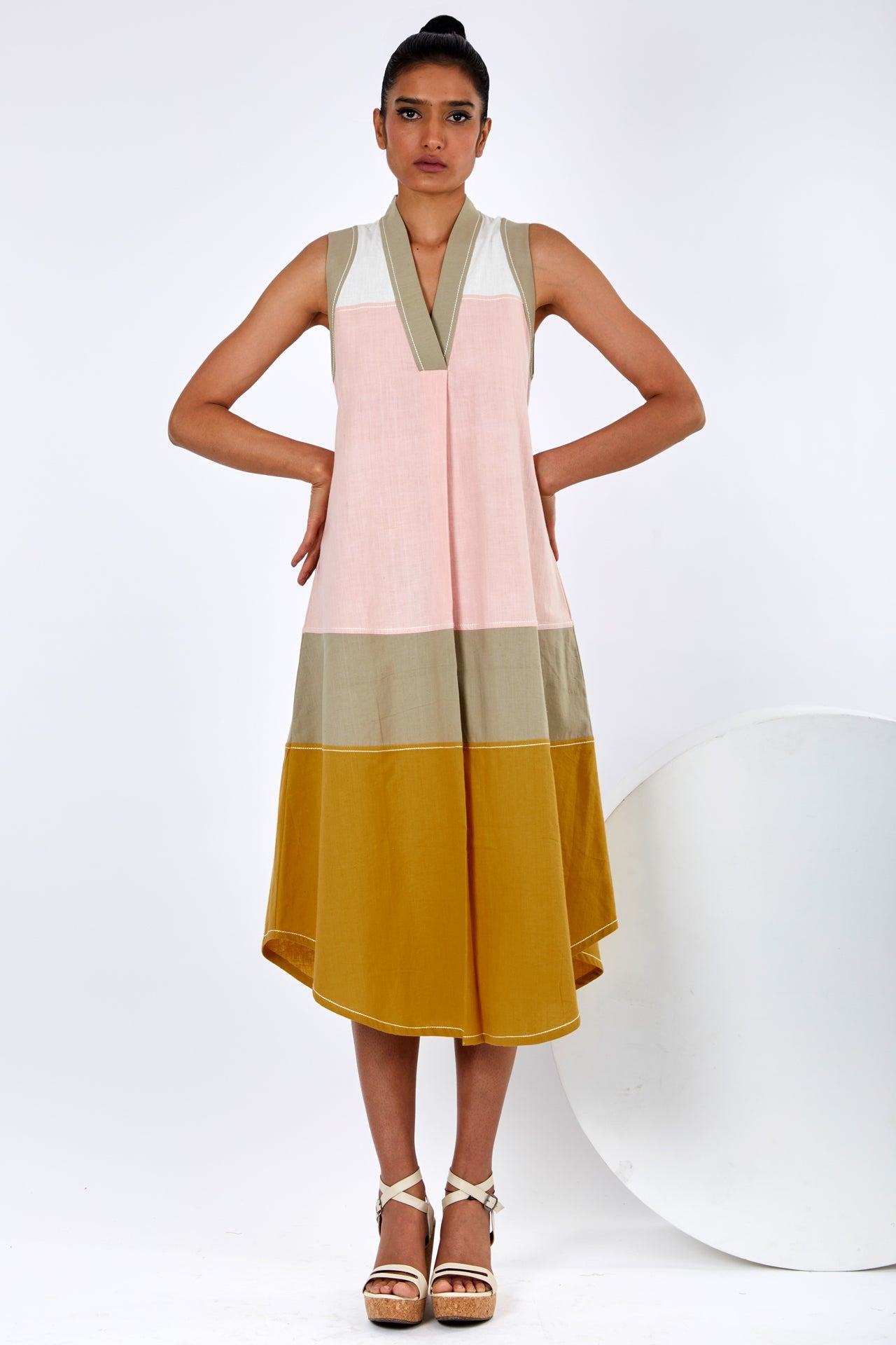 Minu - Stepped A-Line Midi Dress - CiceroniDressesMadder Much