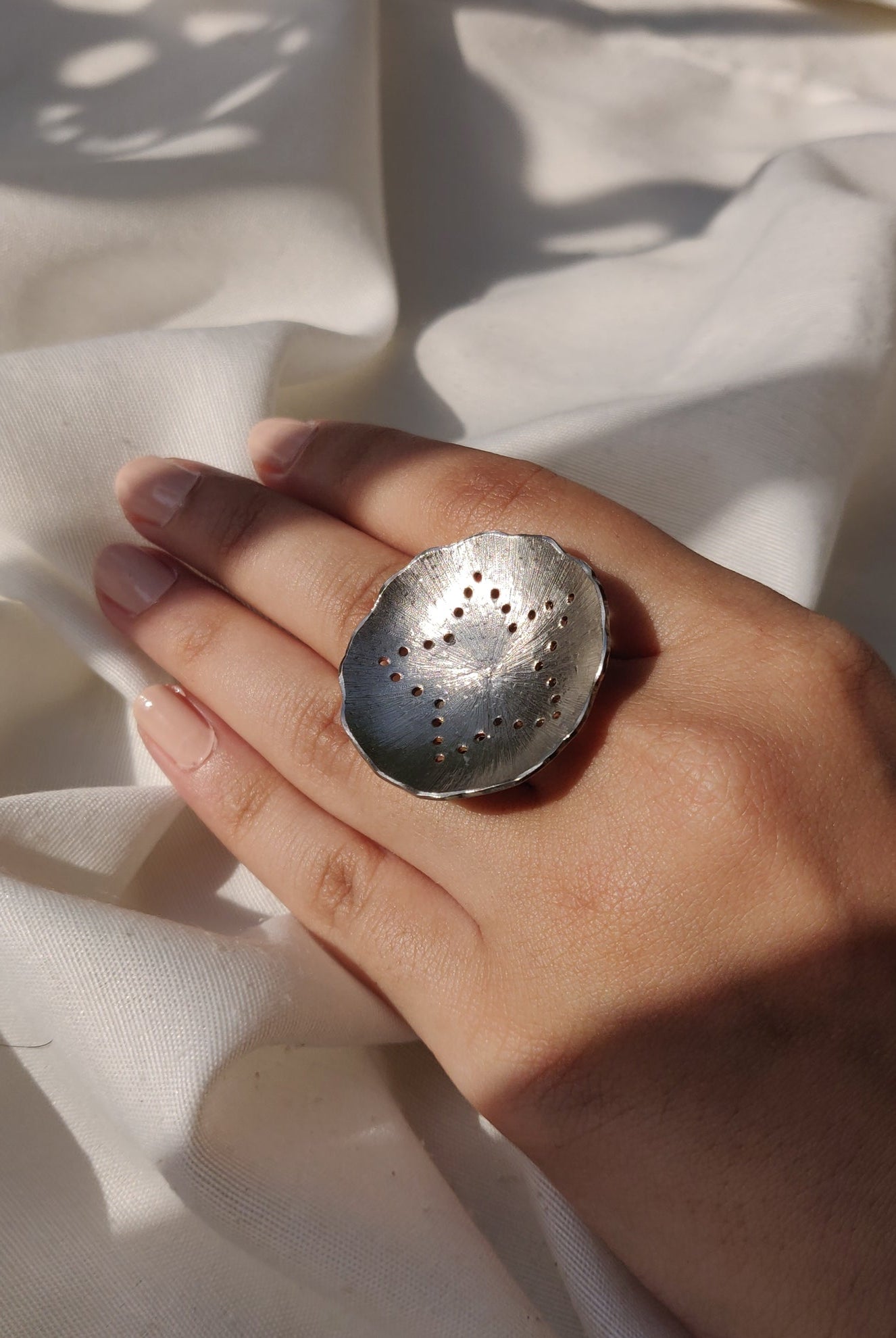 Mogra Solid Ring in Silver - CiceroniAarjavee
