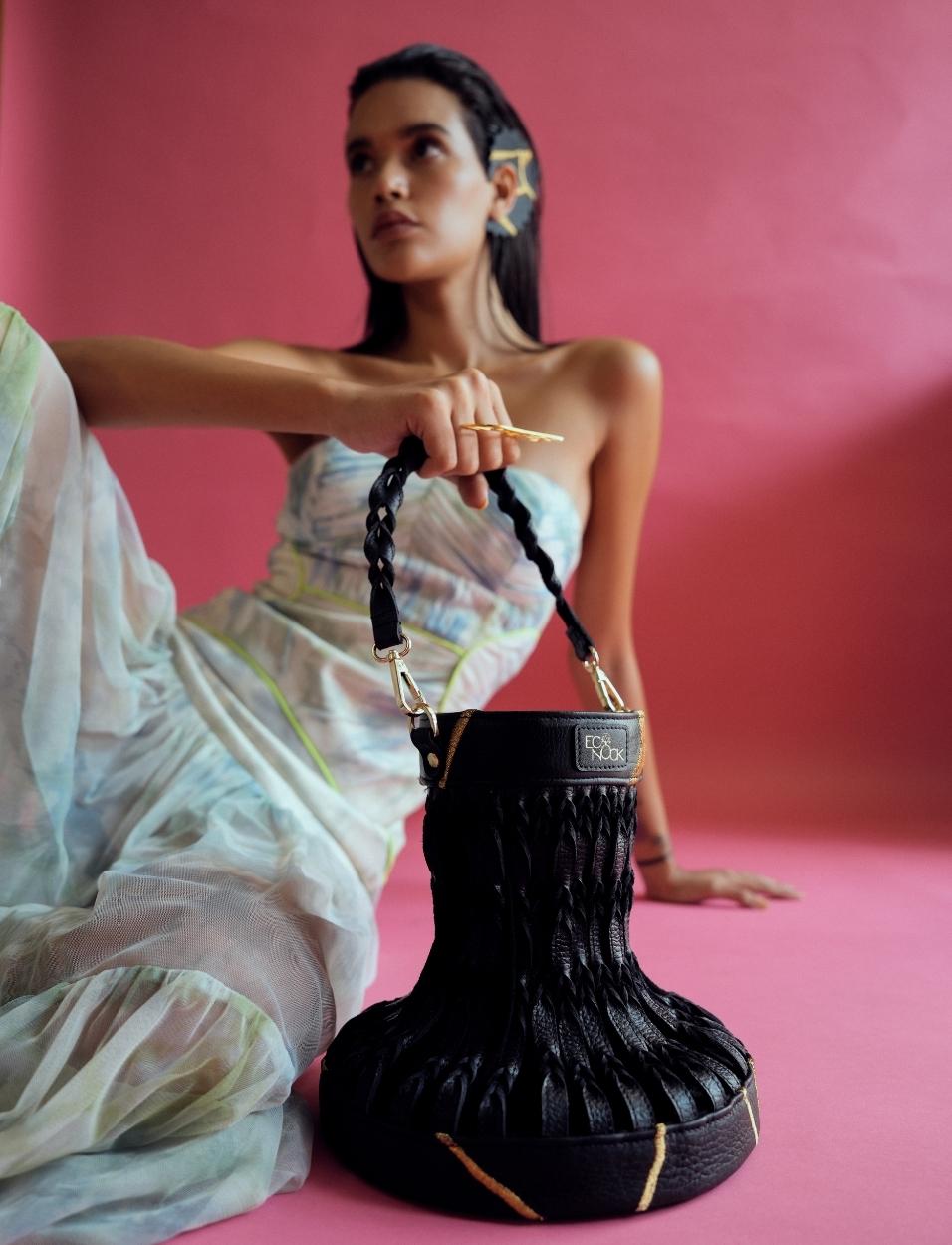 Motoyo Bucket Bag in Black - CiceroniBagEconock