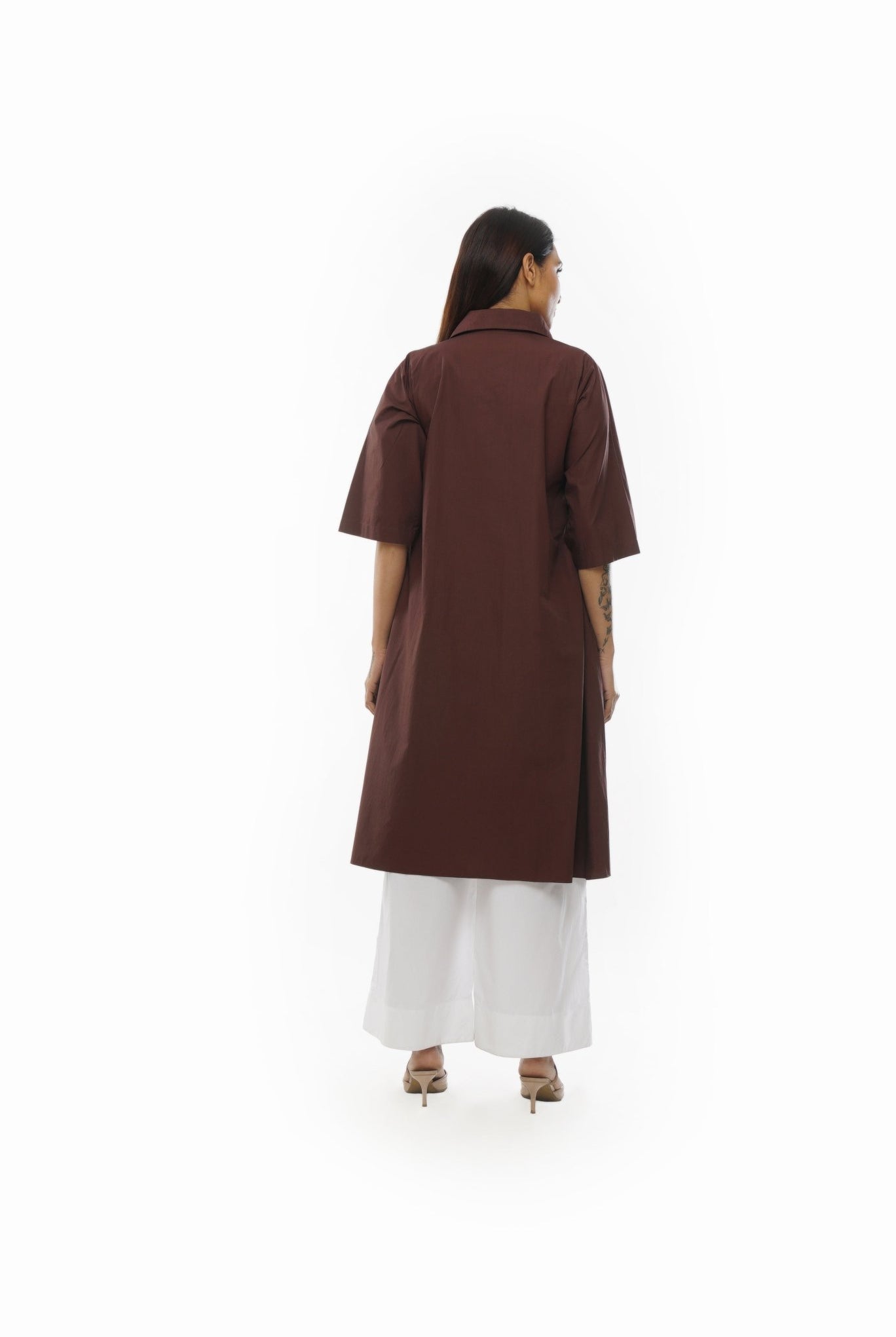 Mud Long Shirt Dress Co-ord Set - CiceroniCo-ord SetKhat