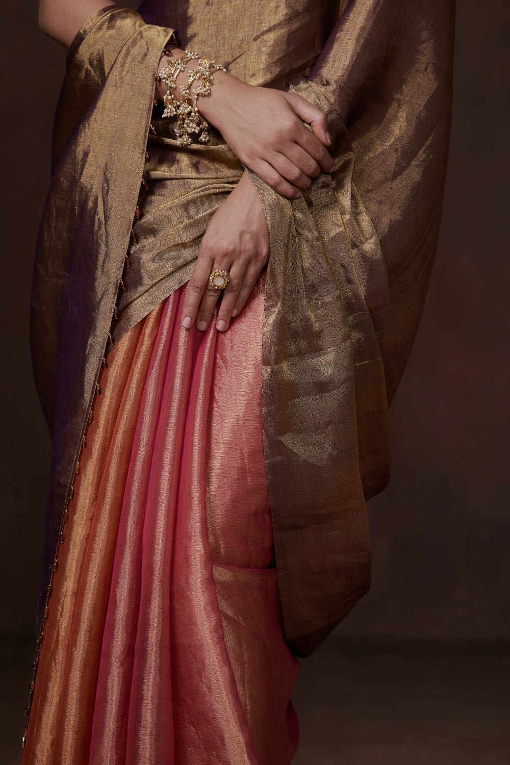 Exquisite Pastel Handloom Chanderi Pure Katan Tissue Silk Saree – Luxurion  World