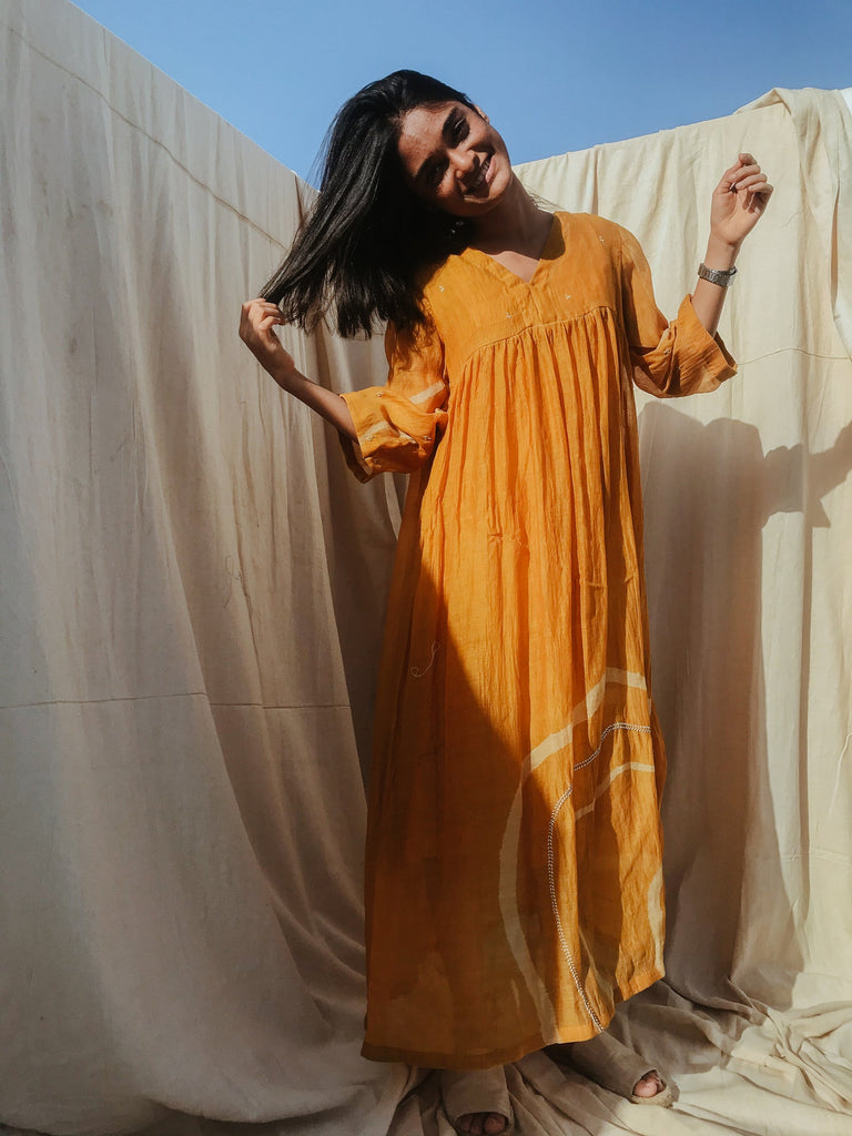 Mustard Yellow Arazi Dress - CiceroniNirjara