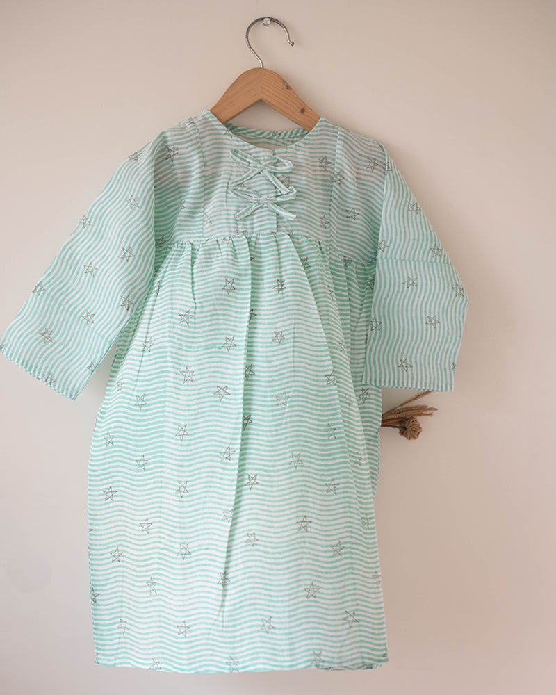 Block discount print nightgown