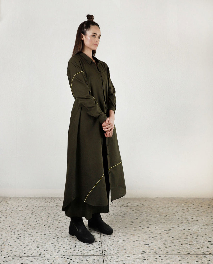 Noodle Wave olive Co-ord - CiceroniRias Jaipur