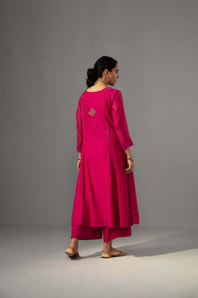 Noor Kurta Dupatta Set - Fuchsia Pink - CiceroniKurta Set, Festive wearLabel Shreya Sharma