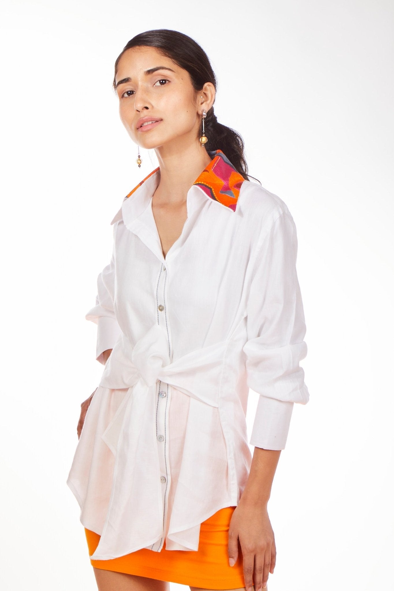 Odd Even Front Knot Shirt - CiceroniShirtsArtbeats by Keerthana