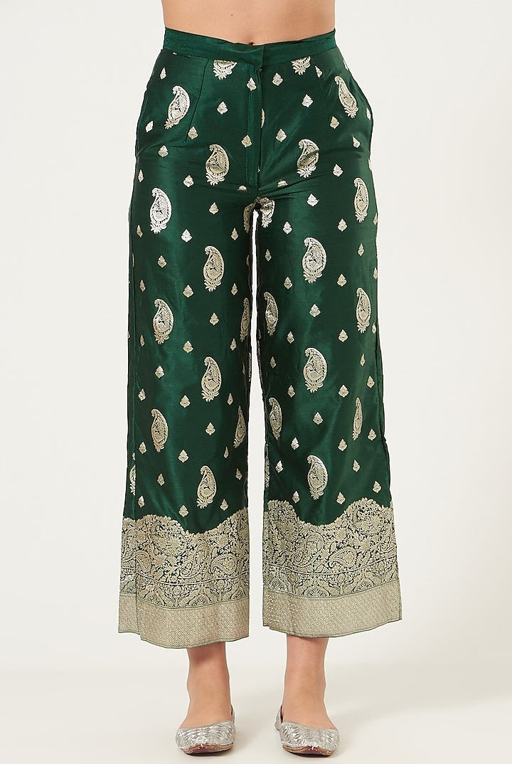 Paisley Silk Co-ord Set In Emerald Green - CiceroniCo-ord Setshriya singhi