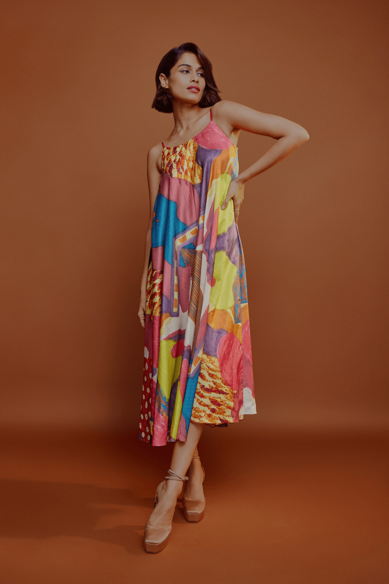 Palette Bias Dress - CiceroniDressesAdvait