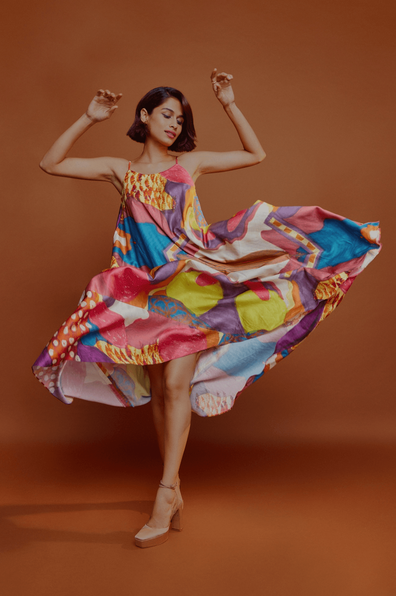 Palette Bias Dress - CiceroniDressesAdvait