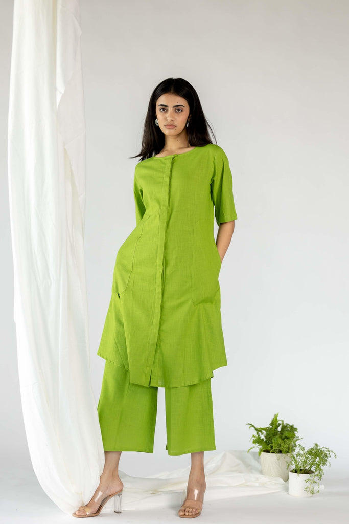 Palm Green Tunic Set - CiceroniMaidaan