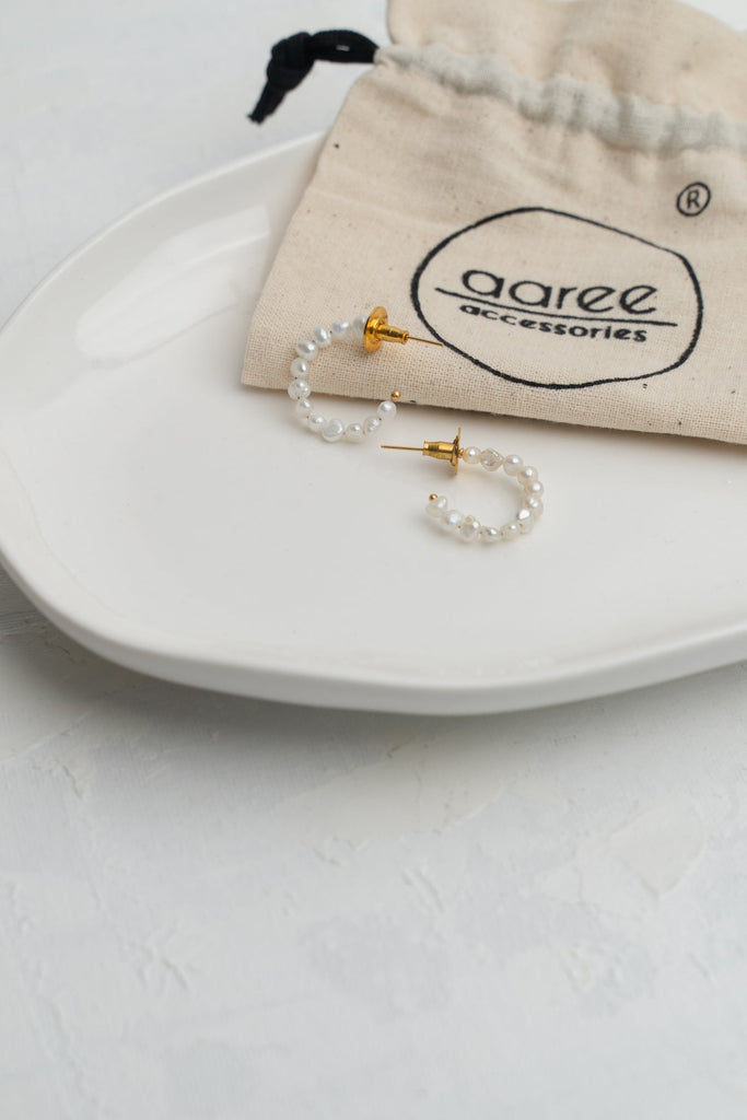 Pearl Hoops - Small - CiceroniAaree