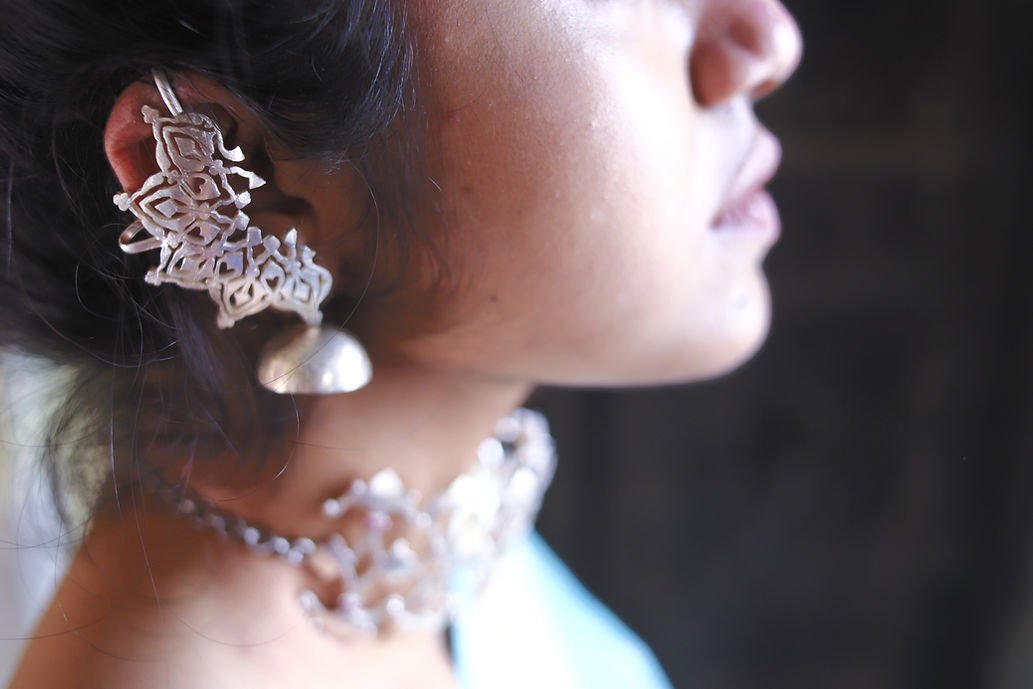 Buy Kundan Polki Earring Kaan Chain Saharay Meenakari Pearls Hand Crafted  Jewelry Jhumka Jhumkis Bollywood Jewelry Birthday Gift Ethnic Indian Online  in India - Etsy