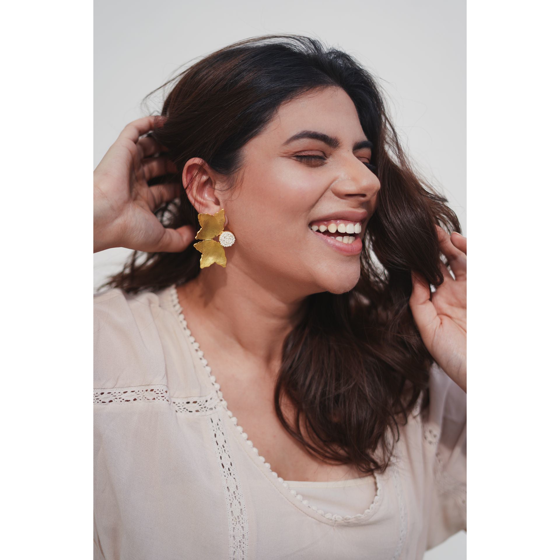 Petal Studs in Gold - CiceroniAarjavee