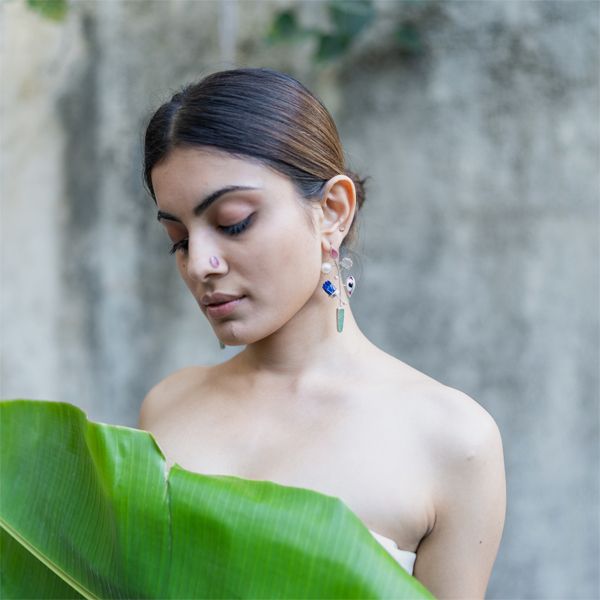 Pichwai Sharad Purnima Earrings - CiceroniEarringsBaka