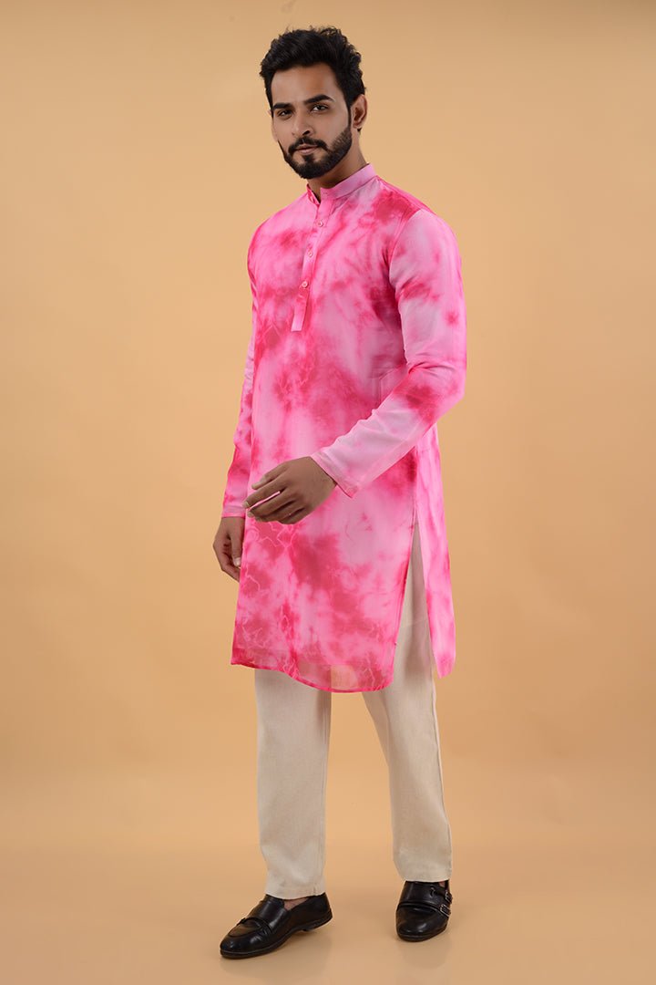 Pink Shibori Kurta - CiceroniKurtaHouse Of K.C