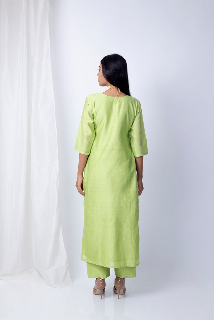 Pistachia Embroidered kurta set - CiceroniSilai Studio