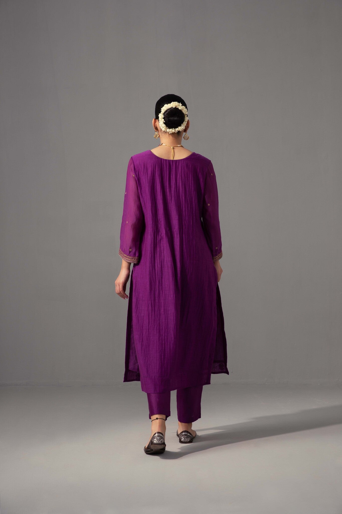 Ramya Kurta Dupatta Set - Aubergine - CiceroniKurta Set, Festive wearLabel Shreya Sharma