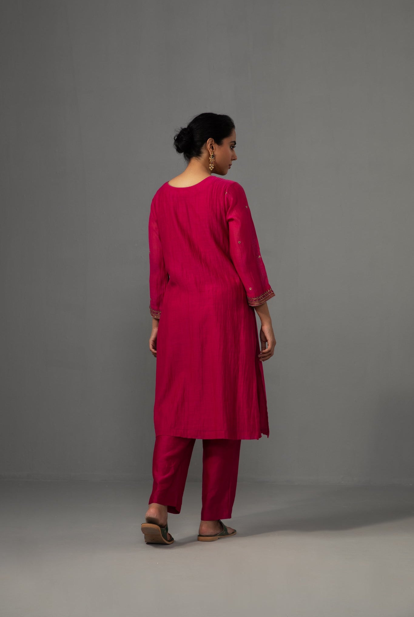 Ramya Kurta Dupatta Set - Fuchsia Pink - CiceroniKurta Set, Festive wearLabel Shreya Sharma