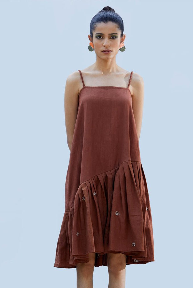 Red Wood Dress - CiceroniShibui
