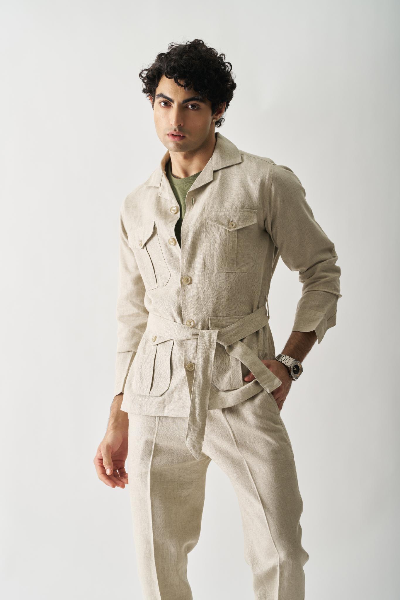 Regal Tranquillity Linen Jacket