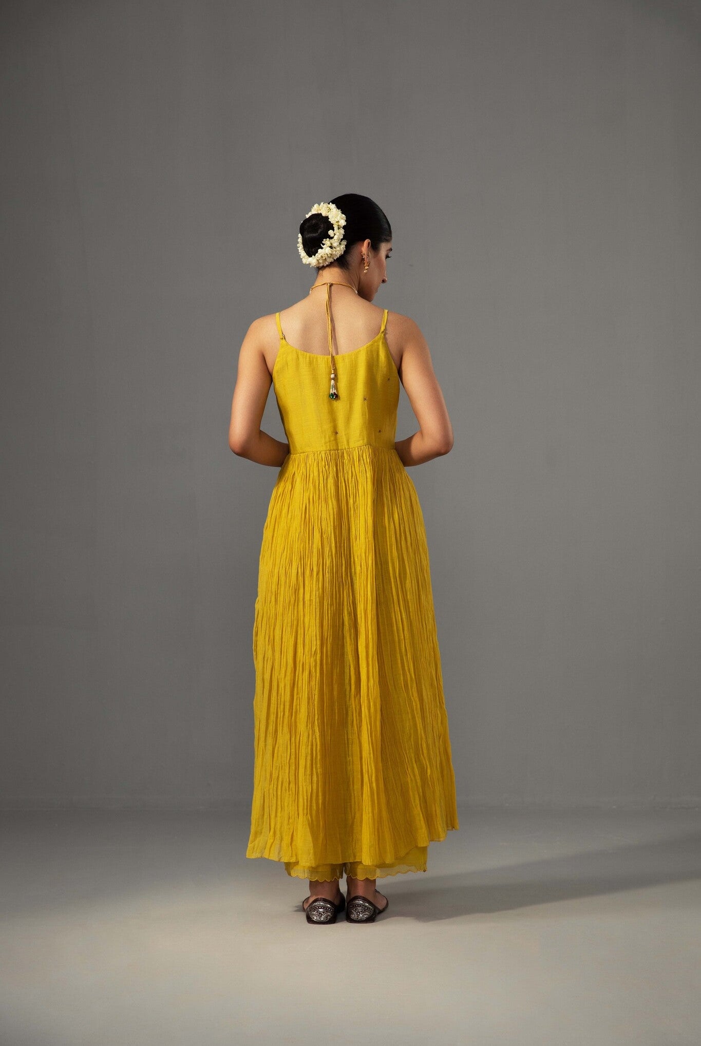 Roomani Ghera Set - Yellow - CiceroniKurta Set, Festive wearLabel Shreya Sharma